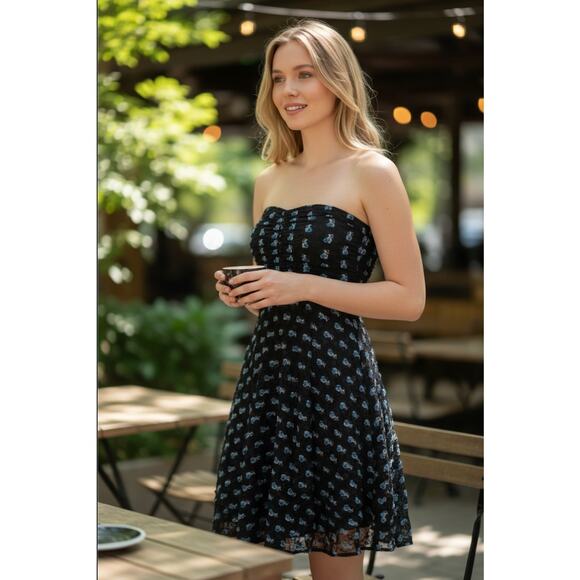 Free People Vintage Strapless Floral Embroidered Dress - Picture 10 of 11